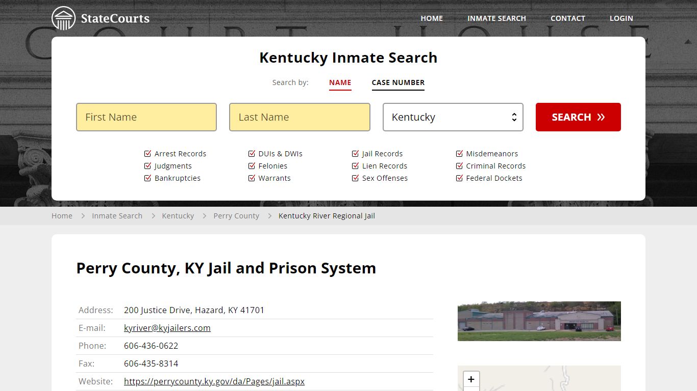 Kentucky River Regional Jail Inmate Records Search, Kentucky - StateCourts